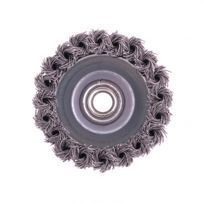 Щетка для УШМ Heavy Duty, 80 мм, М14, "чашка", крученая проволока 0,5 мм Matrix